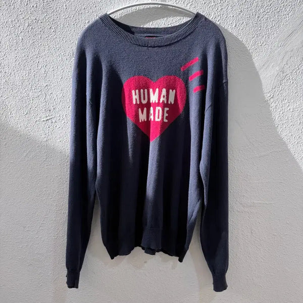 [BUNJANG] Human Made Heart Knit Sweater / 휴먼메이드 하트 니트 스웨터