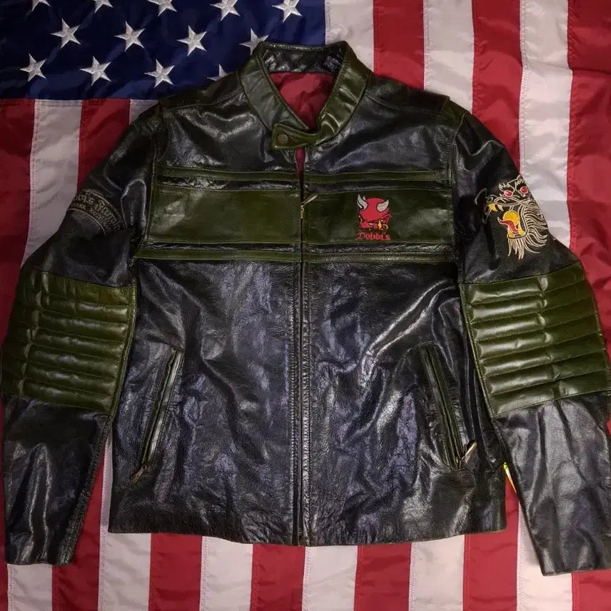 [BUNJANG] Devils Boy Real Leather Rider Jacket / 택새제품 오리지날 도비스 패밀린 데빌 보이 리얼레더 라이더자켓