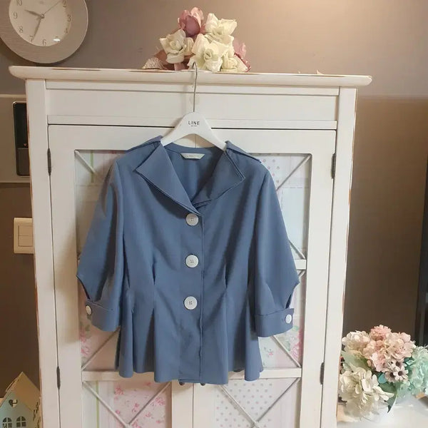 [BUNJANG] Line Summer Jacket Blouse / Line 여름자켓 블라우스/55-정66