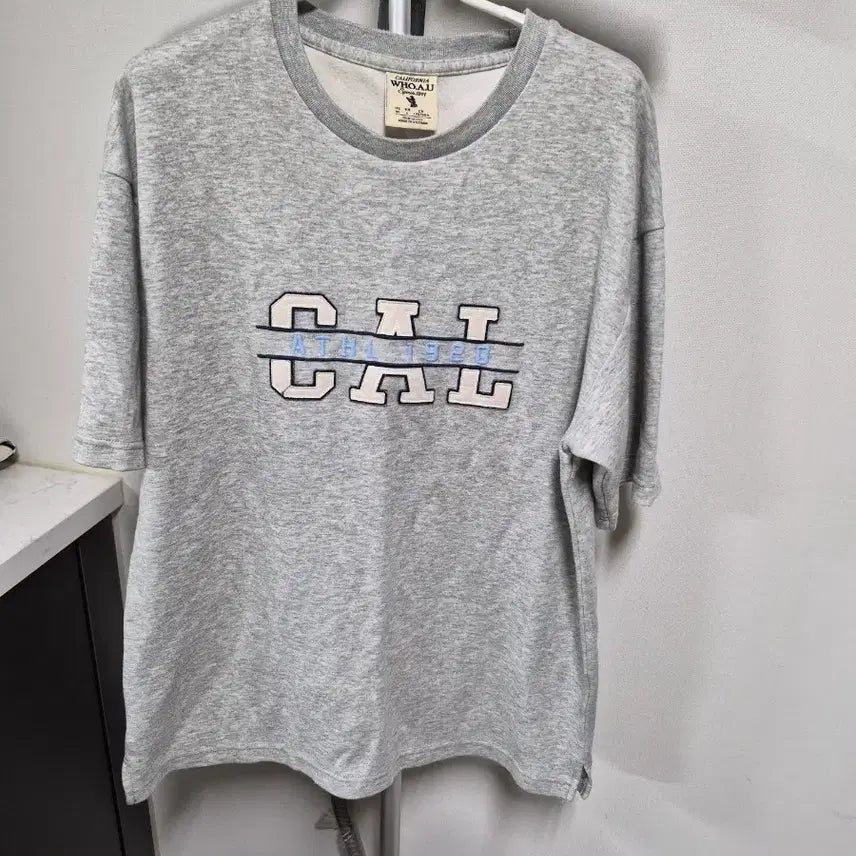 [BUNJANG] WHO.A.U California Graphic T-Shirt Grey / WHO.A.U 캘리포니아 반팔 티셔츠 그레이