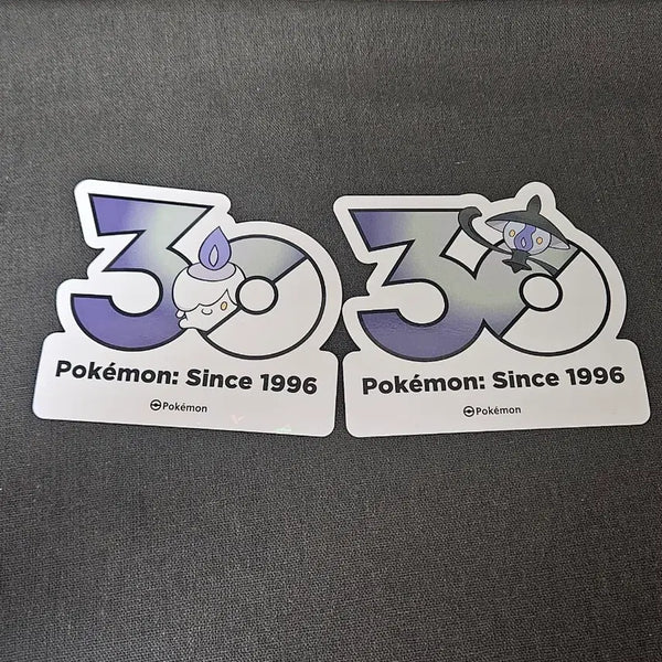 [BUNJANG] Pokemon 30th Anniversary Logo Sticker (Lampent & Chandelure Bundle Set) / 포켓몬 30주년 로고스티커 (불켜미,램프라 일괄)