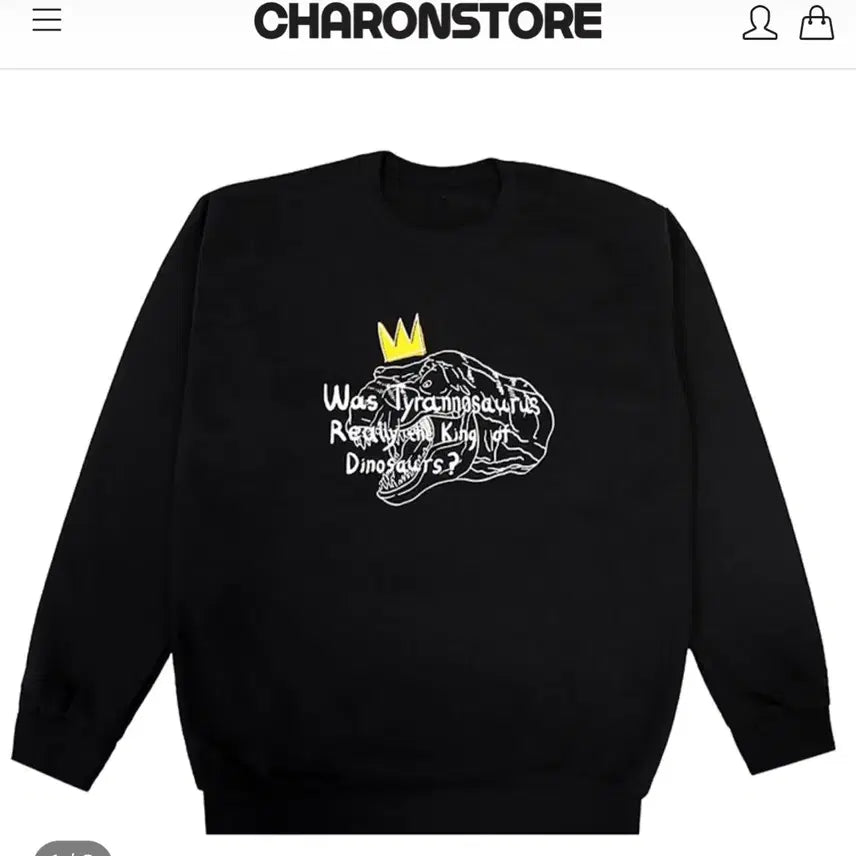 [BUNJANG] Charonstore Lee Jaeseok Dinosaur King Sweatshirt / CHARONSTORE 이재석 공룡왕 맨투맨