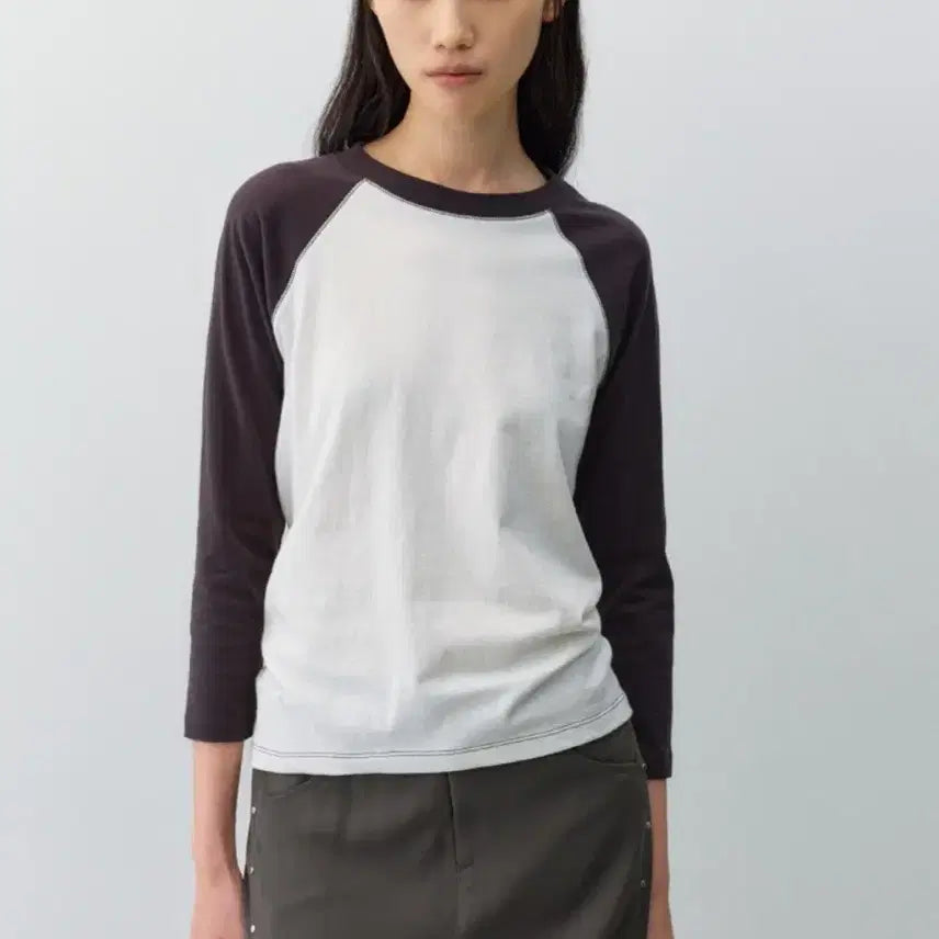 [BUNJANG] Insilence Women's Twist Raglan T-Shirt Vintage Ivory / 인사일런스 우먼 트위스트 래글런 티셔츠 VINTAGE IVORY S