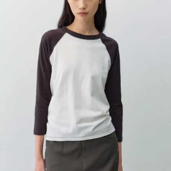 [BUNJANG] Insilence Women's Twist Raglan T-Shirt Vintage Ivory / 인사일런스 우먼 트위스트 래글런 티셔츠 VINTAGE IVORY S