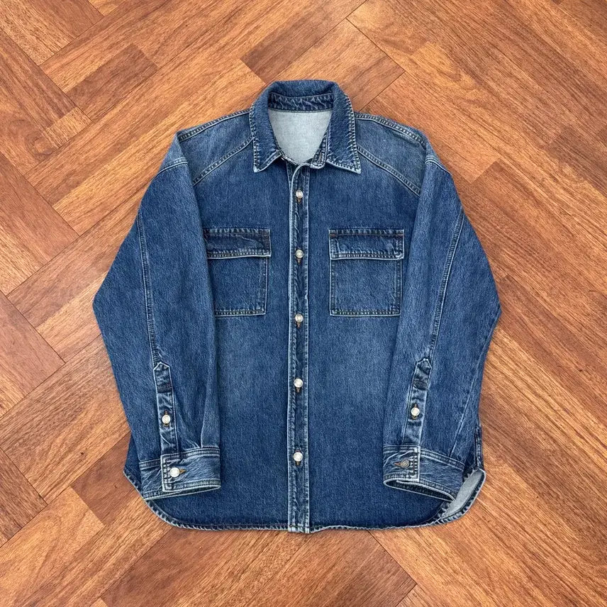[BUNJANG] JUUN.J Oversized Denim Shirt Jacket / 50 JUUN.J 준지 아우타형 데님 셔츠
