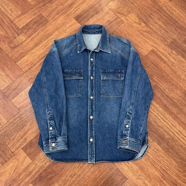 [BUNJANG] JUUN.J Oversized Denim Shirt Jacket / 50 JUUN.J 준지 아우타형 데님 셔츠