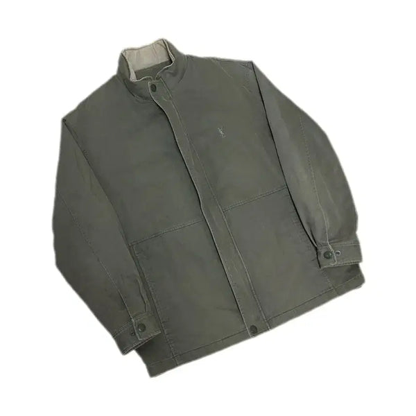 [BUNJANG] Saint Laurent Archive Khaki Blouson Jacket / 입생로랑 아카이브 카키 블루종 자켓