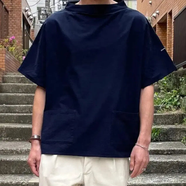 [BUNJANG] Le Pigeon Voyageur Cotton Ox Smock Half Sleeve Pullover Shirt L~105 / Le Pigeon Voyageur 코튼 옥스 스목 반팔풀오버셔츠L~105