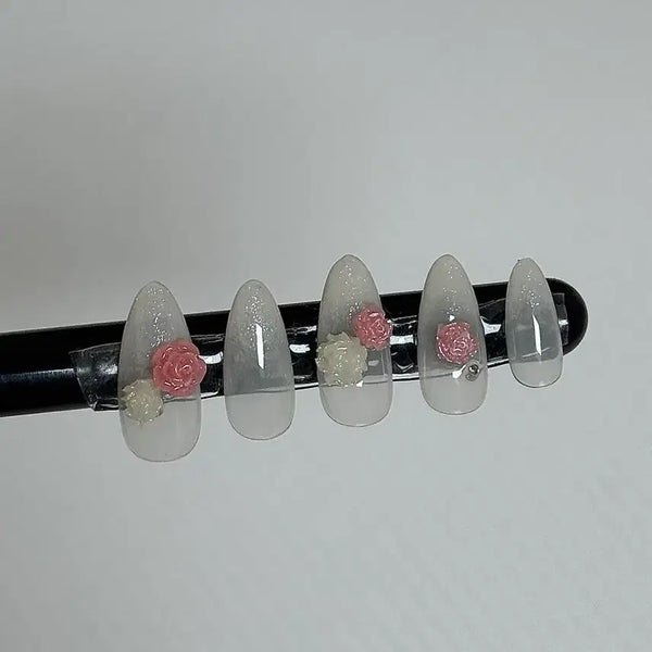 [BUNJANG] Custom Rose Nail Tips / 주문 제작 || 장미 네일팁