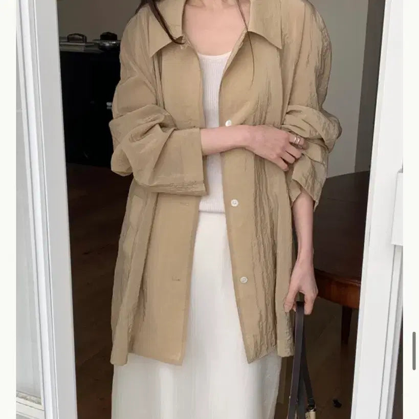 [BUNJANG] L'aube Summer Trench Coat Beige / L'aube 루어 썸머 트렌치 코트 베이지