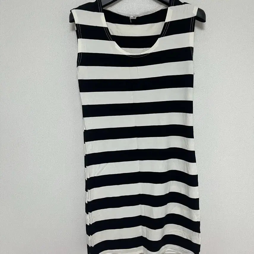 [BUNJANG] Striped Mini Dress / 단가라 스판 미니원피스
