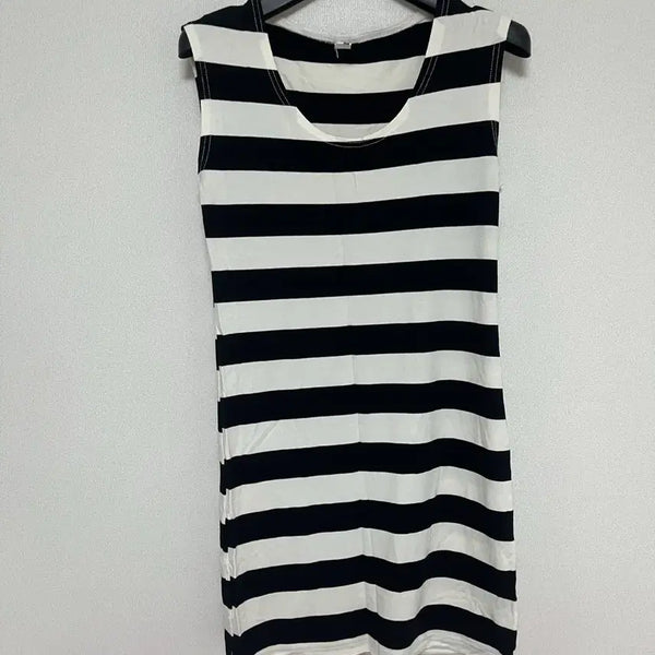 [BUNJANG] Striped Mini Dress / 단가라 스판 미니원피스