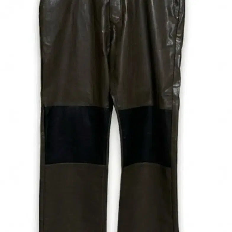 [BUNJANG] Vivastudio Leather Patch Pants XL (34) / 비바스튜디오 레더 패치 팬츠 XL(34)