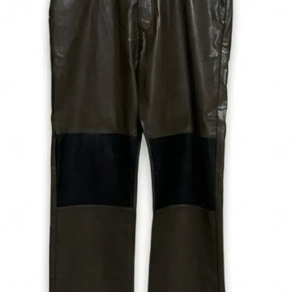 [BUNJANG] Vivastudio Leather Patch Pants XL (34) / 비바스튜디오 레더 패치 팬츠 XL(34)
