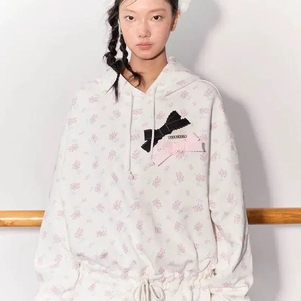 [BUNJANG] Per Pearl Ribbon Hoodie / per pearl 토슈즈 리본 후드티