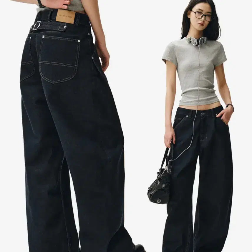 [BUNJANG] DECKAT Woman Cinchback Barrel Wide Jeans / 새상품) 데케트 우먼 Cinchback Barrel Wide Jeans
