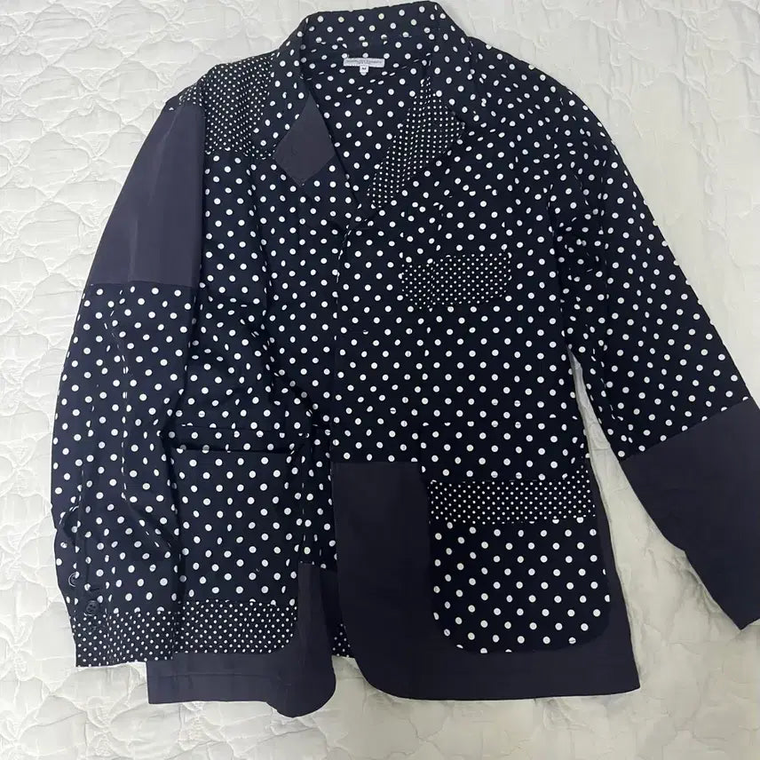 [BUNJANG] Engineered Garments Polka Dot Patchwork Jacket M / ENGINEERED GARMENTS 폴카 도트 패치워크 자켓 M