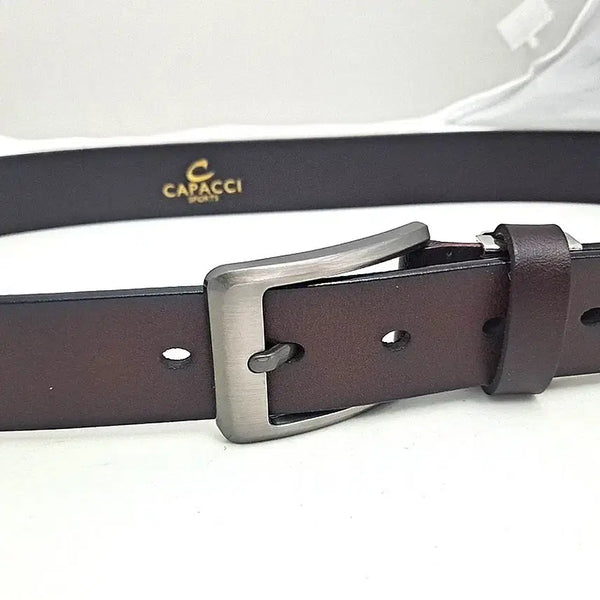 [BUNJANG] Gapachi Brown Cat Full Grain Leather Long Belt / (무배)가파치 브라운캣 통가죽 롱벨트