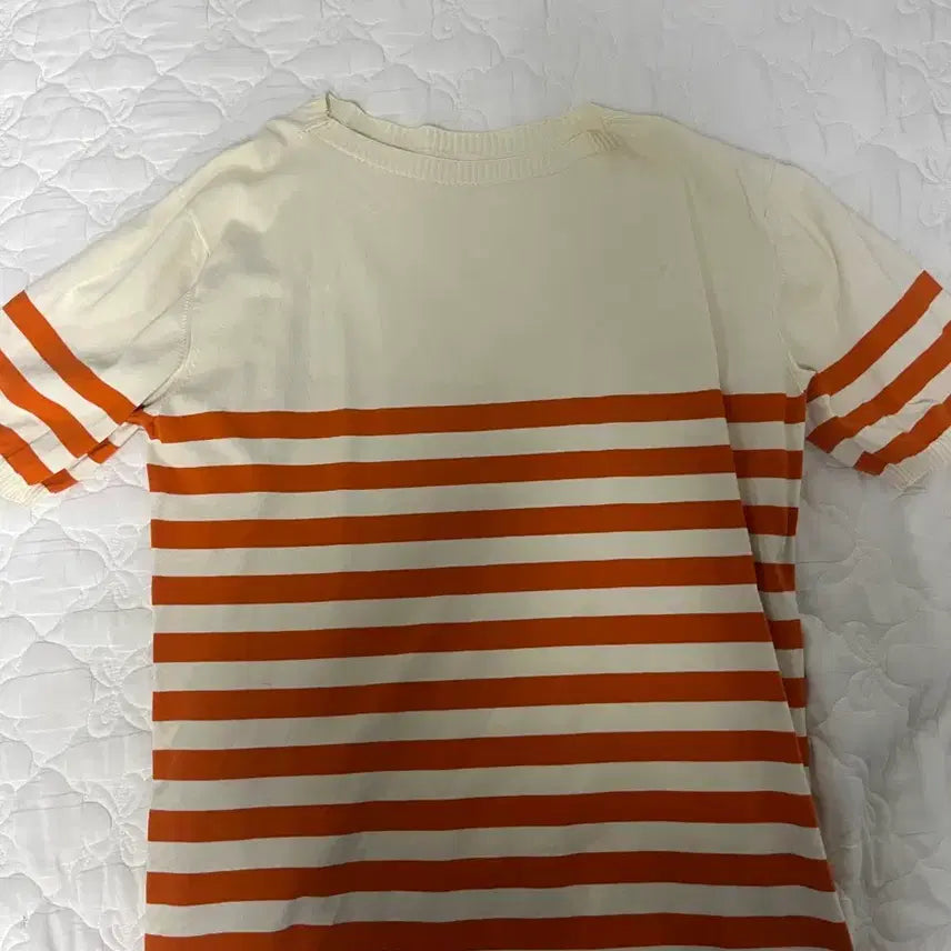 [BUNJANG] Andersen-Andersen Striped Short Sleeve Knit T-Shirt - L / ANDERSEN-ANDERSEN 스트라이프 반팔티 L사이즈