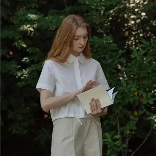 [BUNJANG] Tillidai Pintuck Half Sleeve Blouse / 틸아이다이 핀턱 하프 슬리브 블라우스