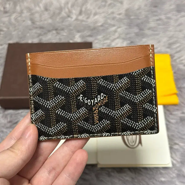 [BUNJANG] Goyard Saint Pierre Card Wallet Black Tan / [풀구성] 고야드 생쉴피스 카드지갑 블랙탄