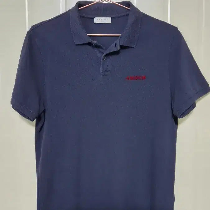 [BUNJANG] Sandro Carat T-Shirt Navy / 산드로 카라티셔츠 네이비