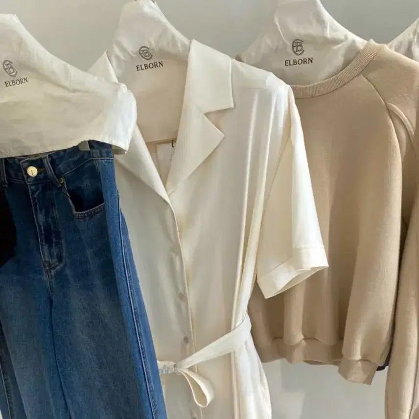 [BUNJANG] ELBORN Belted Shirt Dress Free Size New / 엘보른(ELBORN) 셔츠원피스 프리사이즈 새상품