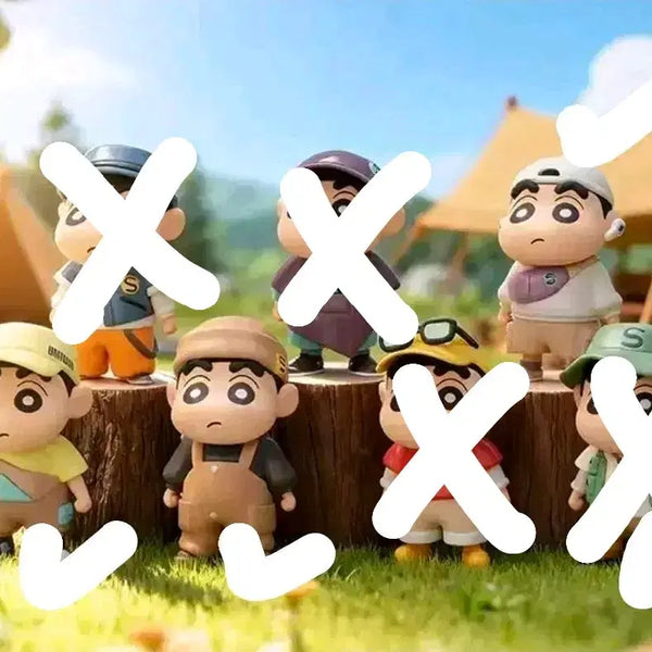 [BUNJANG] Crayon Shin-chan Camping Figure Set (4 Types) / 짱구피규어 캠핑 시리즈 3종