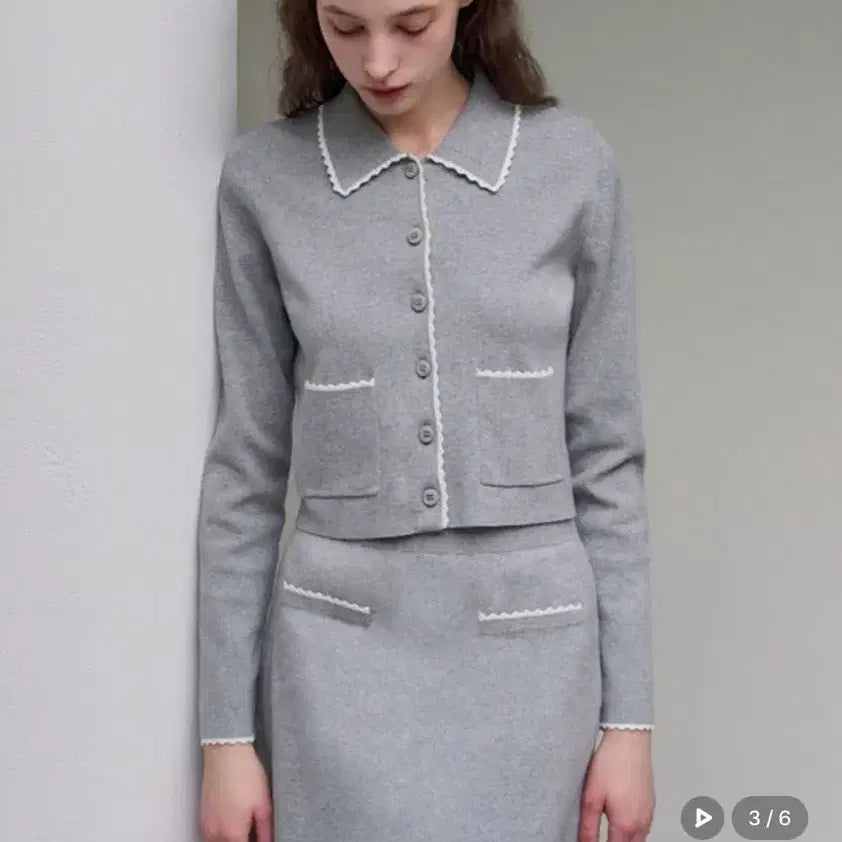 [BUNJANG] Basica Frill Pattern Cardigan / 바시카 프릴패턴 가디건