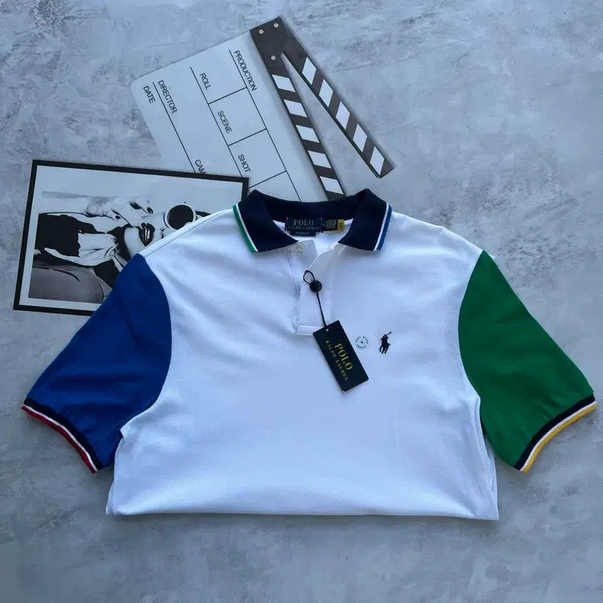 [BUNJANG] Polo Ralph Lauren Classic Fit Colorblock Mesh Polo Shirt / 폴로 랄프 로렌 클래식 핏 컬러블록 메쉬 폴로 셔츠
