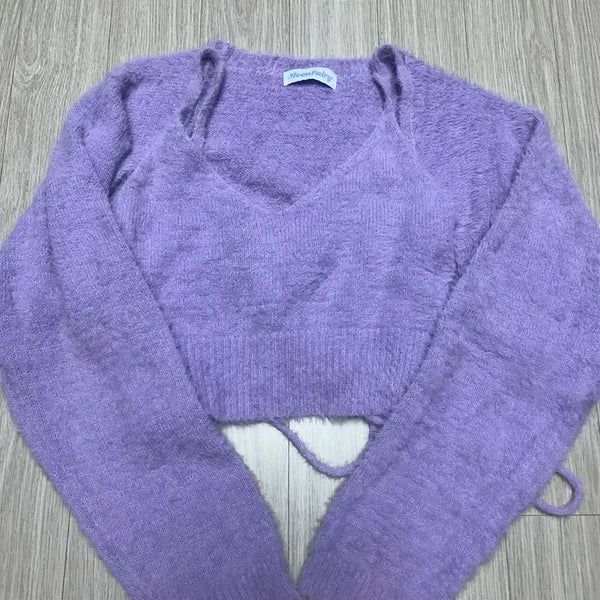 [BUNJANG] Moonfairy Cardigan Set - Light Purple / 문페어리 가디건 세트