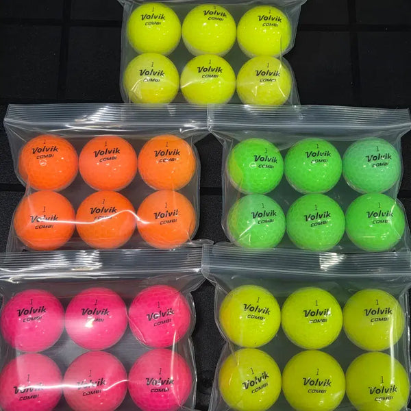 [BUNJANG] Volvik Combi Crystal A-Grade 3-Piece Half/Half Color Used Golf Balls (30-Count) / 볼빅 콤비 A급 3피스 크리스탈 반반볼 30구 컬러 로스트볼 중고골프공