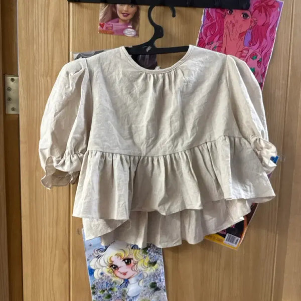 [BUNJANG] Lonestar Shoulder Pad Blouse / 론스타 어깨패드 블라우스