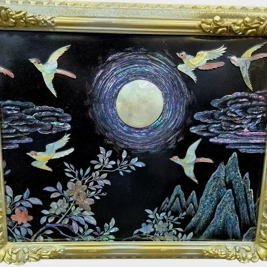 [BUNJANG] Tongyeong Mother-of-Pearl Lacquerware Painting Frame / 통영자개 나전칠기 그림액자 수집용