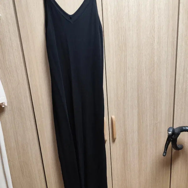 [BUNJANG] Black Knit Sleeveless Maxi Dress / 최종가격내림)블랙 니트 나시 롱 원피스 새제품