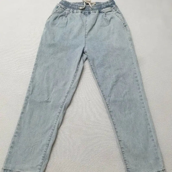 [BUNJANG] Pigment Washed Denim Pants S Size / 피그먼트 밴딩 연청 데님 팬츠 S 허리26