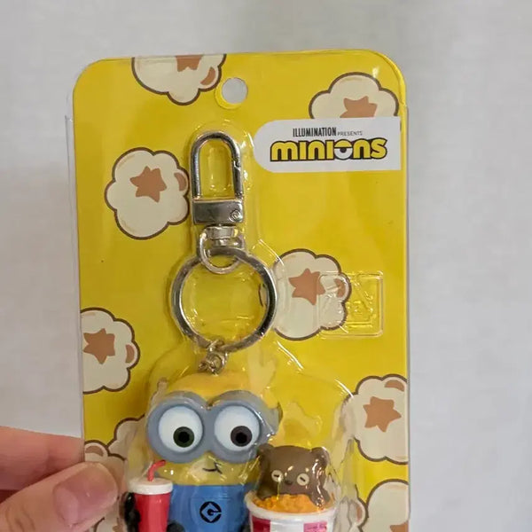[BUNJANG] Minions Bob & Team Popcorn Keychain (Sealed) / 롯시 롯데시네마 미니언즈 밥앤팀 팝콘 키링 미개봉