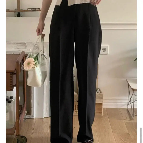 [BUNJANG] Pintuck Wide Summer Slacks - Black, Small / (미착용새상품) 핀턱와이드 깔끔 여름 슬랙스 블랙 스몰
