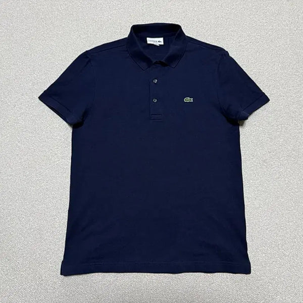 [BUNJANG] Lacoste Men's Short Sleeve Pique Polo T-Shirt Navy Size 95 (M) / 라코스테 반팔 피케 폴로 티셔츠 남성용 95사이즈