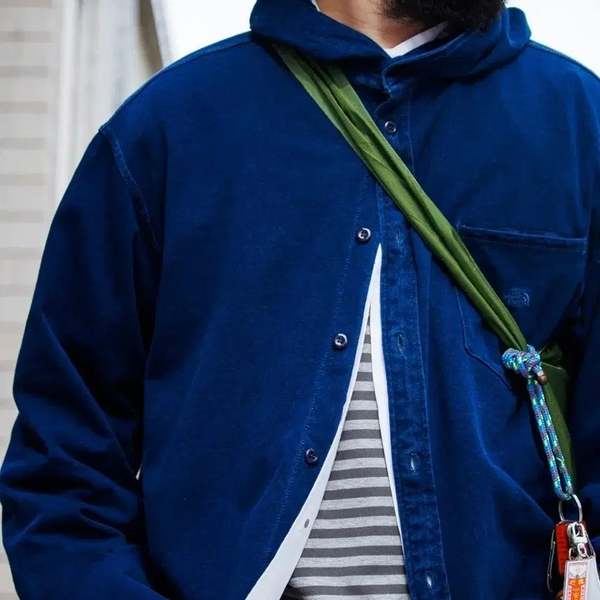 [BUNJANG] The North Face Purple Label Hoodie Shirt Indigo XL / 노스페이스 퍼플라벨 후디 셔츠
