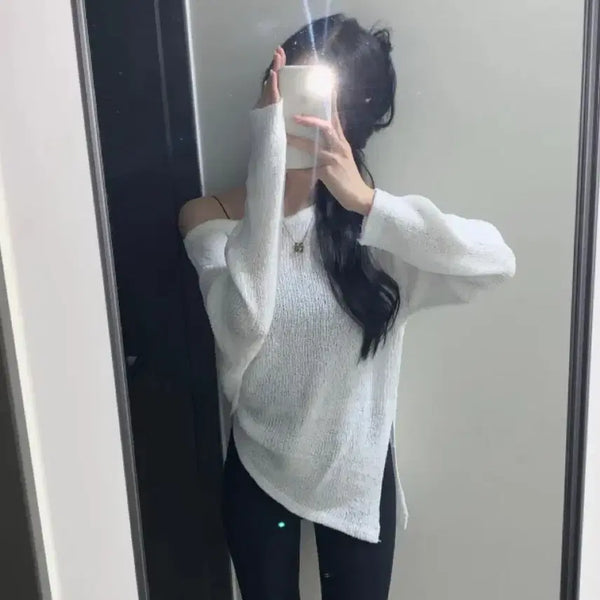 [BUNJANG] Avely Net Knit White / 에이블리 살안타 그물니트 흰색 (택제거X)