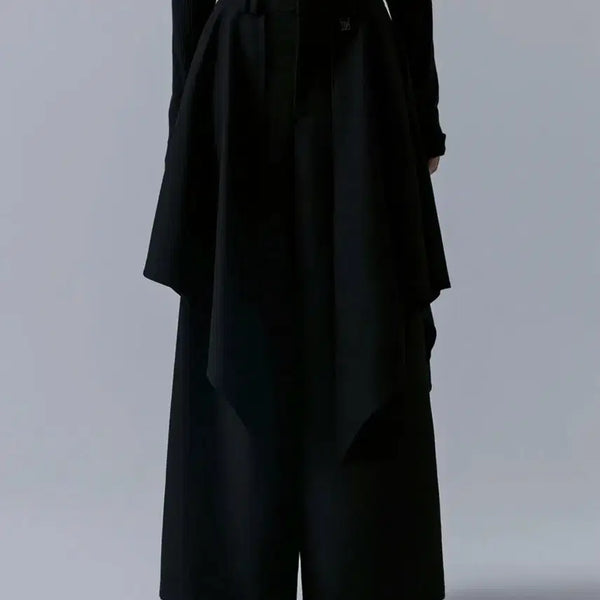 [BUNJANG] Trimingbird Layered Drape Wrap Trouser Black / 트리밍버드 Layered Drape Wrap Trouser 블랙