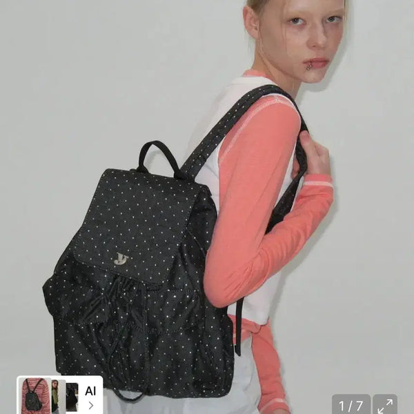 [BUNJANG] Yeomim Day Black Backpack Star Black / 여밈 데이 블랙 백팩 스타블랙