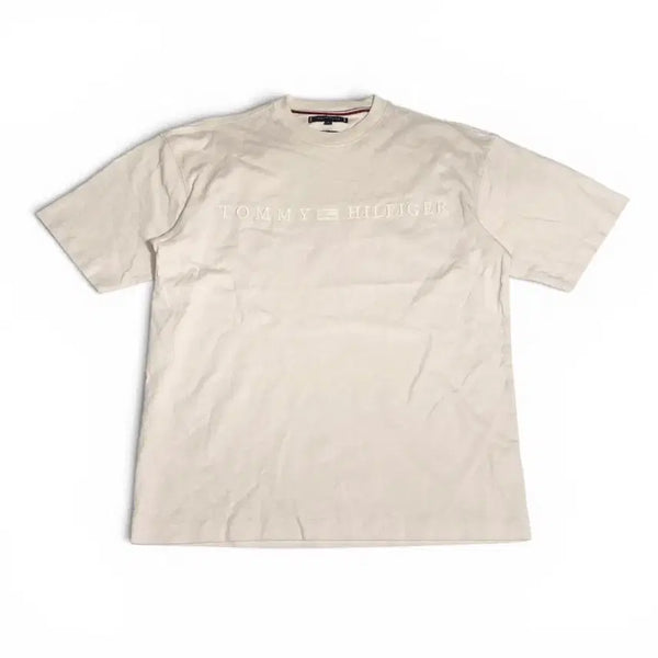 [BUNJANG] Tommy Hilfiger Short Sleeve T-Shirt Beige - Medium / 타미힐피거 반팔티 베이지 M