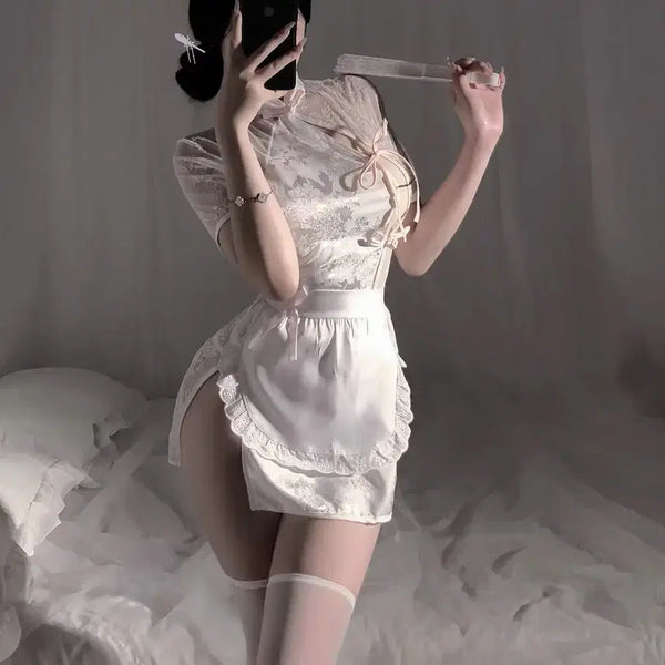 [BUNJANG] Cosplay Race Cheongsam Set / 코스프레 래이스 치파오
