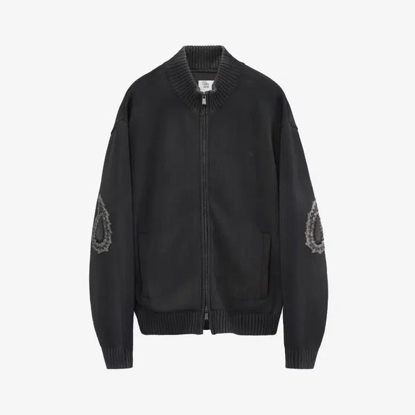 [BUNJANG] Politeru Track Knit Zip-Up Charcoal / [3] 폴리테루 트랙 니트 집업 차콜