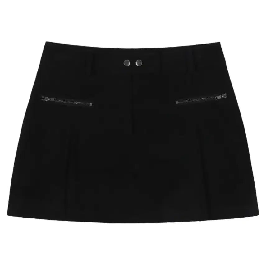 [BUNJANG] Fancy Club Biker Pintuck Mini Skirt (Black) / 팬시클럽 바이커 핀턱 미니 스커트 (BLACK) 1사이즈
