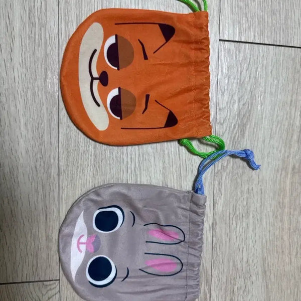 [BUNJANG] Zootopia Judy & Nick Drawstring Pouch Bundle Set / 주토피아(주디+닉) 복조리 파우치 (일괄)