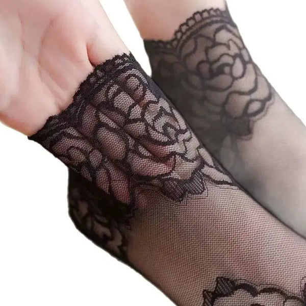 [BUNJANG] Sheer Lace Summer Socks - 5 Pair Bundle / 시스루 레이스 여름 양말 5켤레 일괄