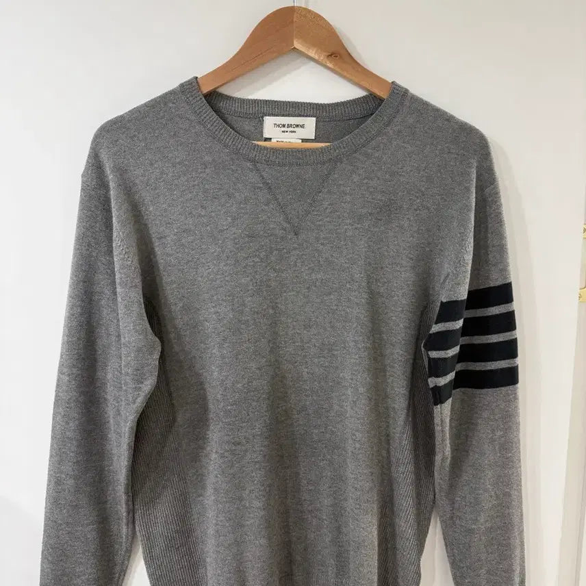 [BUNJANG] Thom Browne 4-Bar Grey Knit Sweater / 톰브라운 4선 그레이 니트
